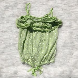 Aeropostale Polka Dot Ruffle Tank